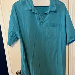 Duluth Trading Co Teal Polo Shirt GUC